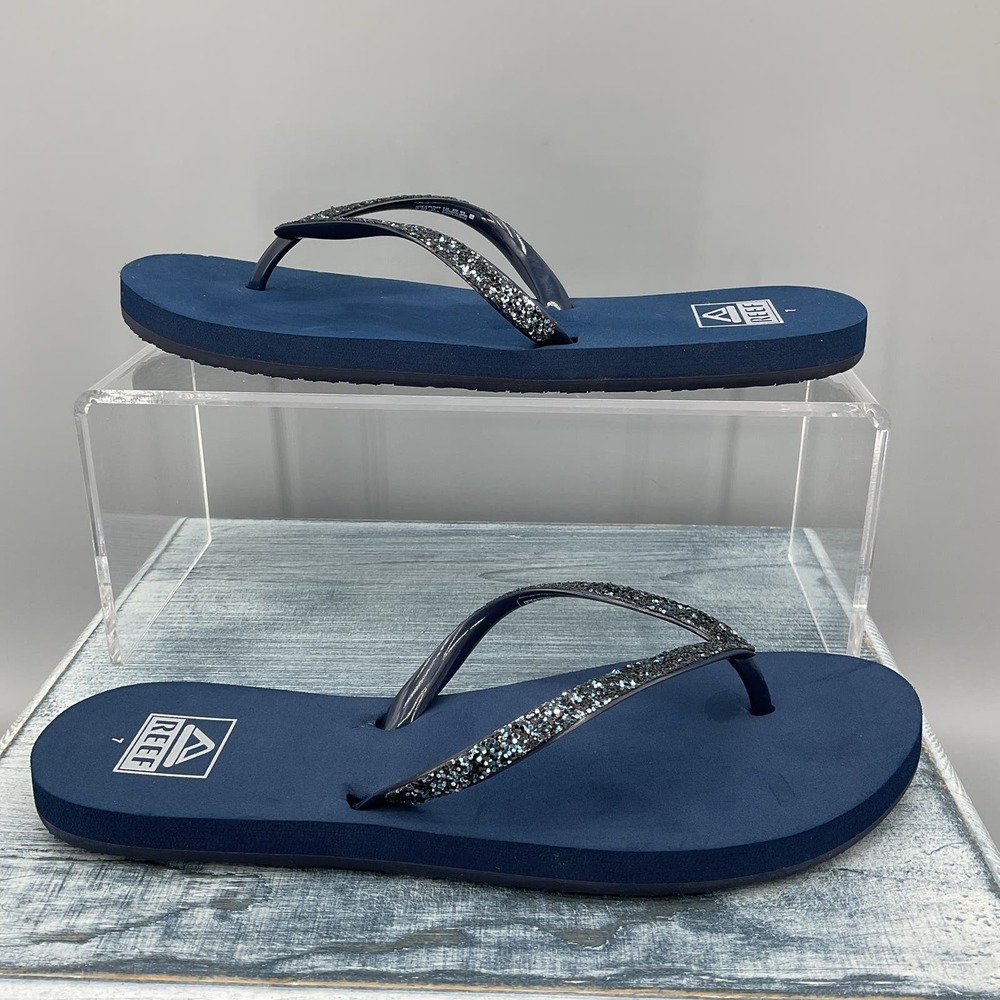 NEW REEF Stargazer Women’s Flip Flops Sandals Navy Size 7
